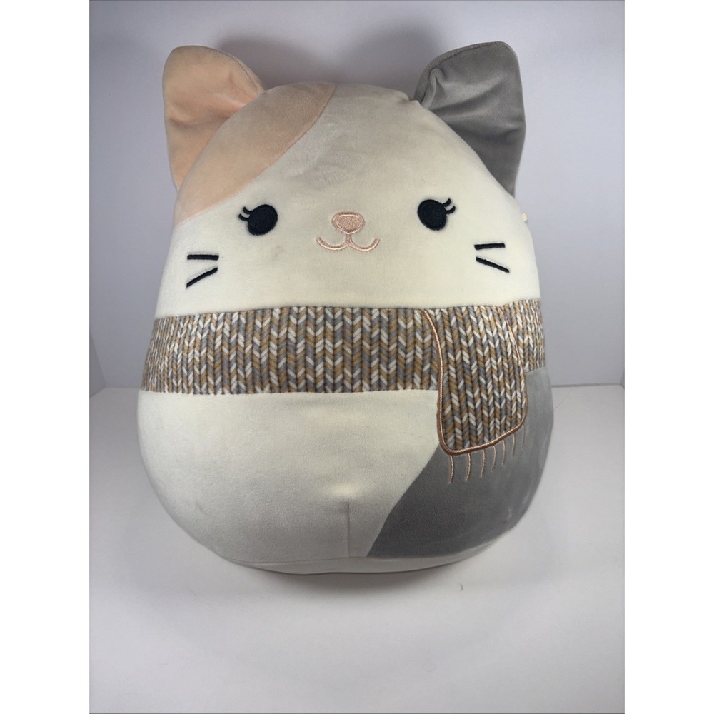Squishmallows Cam Cameron the Calico Cat Plush with Scarf 12"